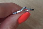 Pandora Sparkling Wishbone silver ring size 54