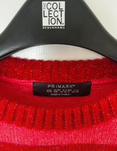 Pink & Red Stripe jumper XS