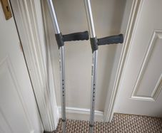 Crutches with Plastic Handle