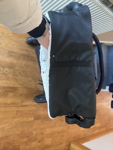 Double Out and About Buggy with Raincover + Storksak Stroller Organiser + pair buggy bag clip attachments + hand warmer