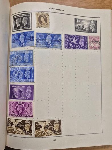 stamp album with stamps of the world