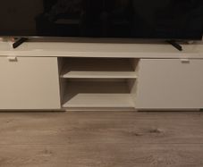 IKEA BYAS TV Bench: High Gloss White