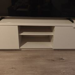 IKEA BYAS TV Bench: High Gloss White