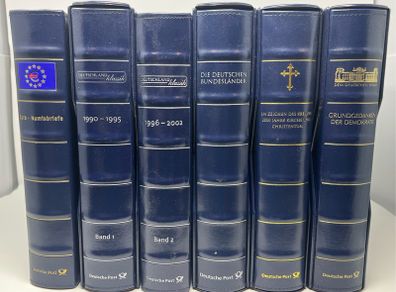 Collection. Box of  German Post Albums (4 with slipcases. Includes Germany stamps in collections (collections appears complete on my examination).