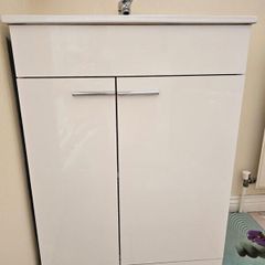 bathroom cabinet and sink