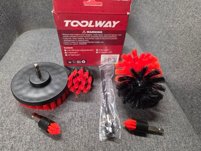 Toolway 6 Piece Drill Brush Cleaning Set New