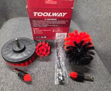 Toolway 6 Piece Drill Brush Cleaning Set New
