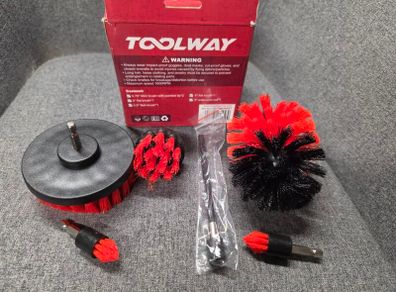 Toolway 6 Piece Drill Brush Cleaning Set New