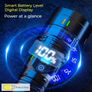 Super Bright LED Retractable Strong Light Flashlight, Outdoor Mountaineering Super Bright with Shoulder Strap Flashlight, with Digital Power Display, Image 4