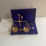 Vintage miniature brass weighting scales set Image 5