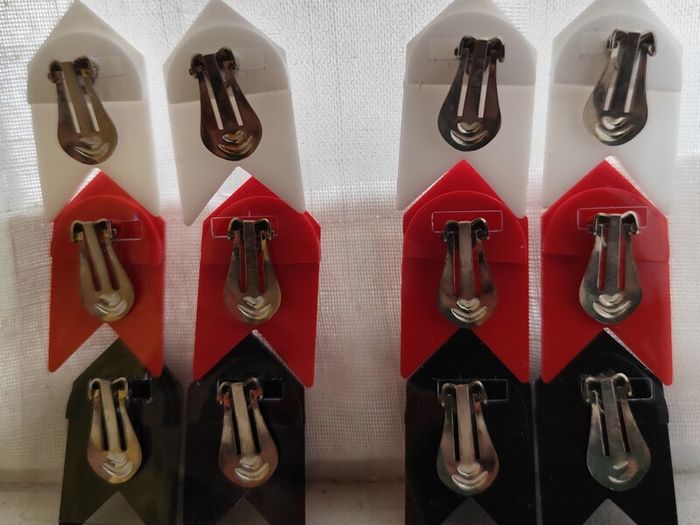1980s Clip On Earrings Set x 6  True Vintage
