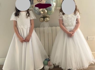 Communion Dresses, Headpieces & Shoes (x 2) - new (2025 collection) Can be sold separately