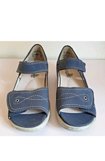Waldlaufer Hilena Blue Nubuck Leather Wide Fit H Sandals UK3 EU36 BNIB  CAN POST