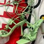 Green butterfly lace up heels Image 3