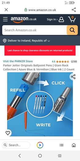 Parker jotter ballpoint pens twinpack