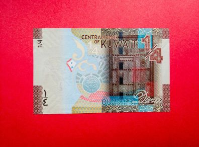 Kuwait  1/4 Dinar   2014   PICK 29a  ( uncirculated ) .