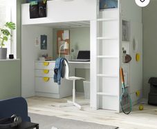 Ikea SMASTAD Loft Bed with Desk, Drawers, Wardrobe & Shelves -Good Condition