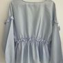 blouse zara size large blue frilled with wrap effect Image 8