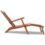 Outdoor Deck Chair with Footrest Solid Acacia Wood Image 4