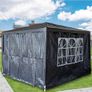 3x3m Garden Steel Tube PE Gazebo With 4 Pieces Image 9