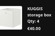 storage boxes Ikea x4 white