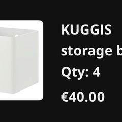 storage boxes Ikea x4 white