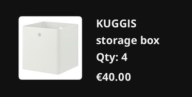 storage boxes Ikea x4 white
