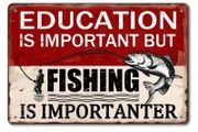Funny Fishing : Metal Sign
