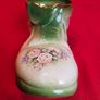 Staffordshire Style Porcelain Boot Vase - Green with Roses ,  Decor or Cactus Planter Image 9
