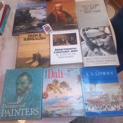 9 books on art, 7 hardback, great condition D18