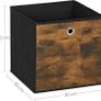 Storage Box, Set of 6, Box with Handle, Non-woven and Oxford Fabric, 30 x 30 x 30 cm, Suitable for Cubic Furniture, Foldable, Clothes, Rustic Brown and Black Image 4