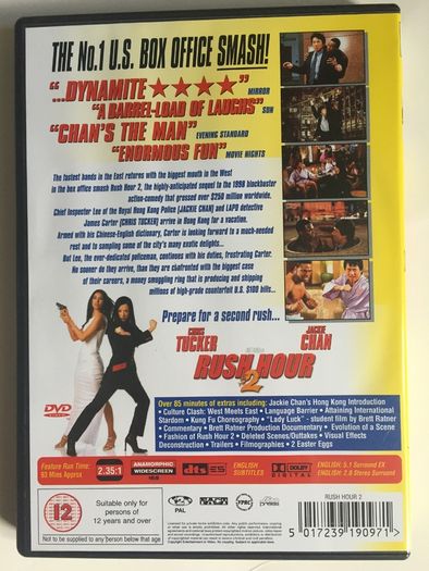 Rush Hour Trilogy Movies (Jackie Chan and Chris Tucker) [Movie 3xDVD]