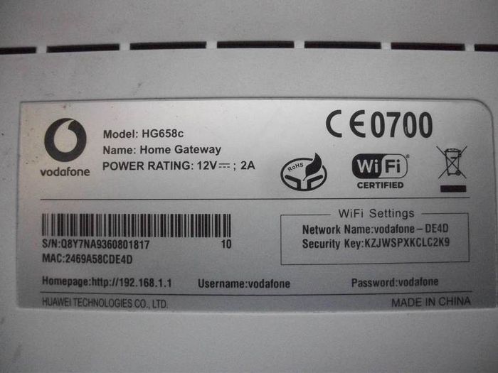 Vadafone router