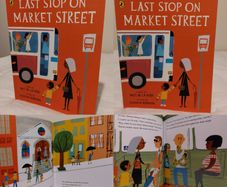 Last stop on Market Street story book by Matt de la Pena