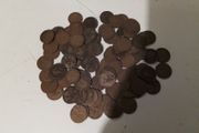 100 UK Pennies.
