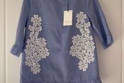 top Bnwt Lenny b top T1 button backed top blue &amp; lace