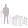 BN Dog House Anthracite 116,5x103x81,5 cm Galvanised Steel Image 5