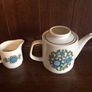 Retro Vintage J&G Meakin Studio Pottery milk jug and Teapot Image 2