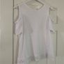 White Lace Cold Shoulder Top Image 5