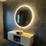 LED Mirrors Ensuite Many Sizes and Shapes Bathroom Bedroom Bluetooth Speakers Demister Antifog Fog Free Makeup Dual LED Bright Light Adjustable Brightness Touch Sensor Image 2