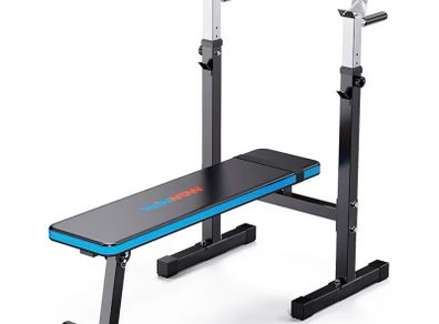 Adjustable Weight Bench with Dip Station Folding Heavy Duty Weight Lifting Bench Home Training Gym Multiuse Workout Bench