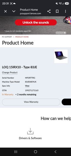 Lenovo Loq 15irx10 Gaming Laptop -- I7-13650hx, Rtx 5060 8gb, 32gb Ddr5, 1tb Ssd