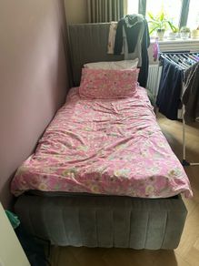 Single Ottoman Bed - Grey