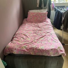 Single Ottoman Bed - Grey