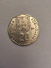 Portugal 20 escudos coin