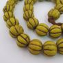 Antique African Yellow Melon Shape Glass beads Necklace Strands Image 6