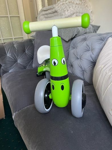 Kids green tricycle bike Diditrike Crocodile ride on