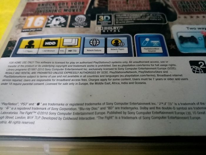 The Fight PlayStation 3 Ps3 Games Original