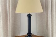 Black satin table lamp