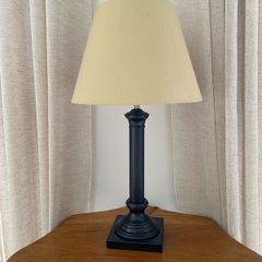 Black satin table lamp